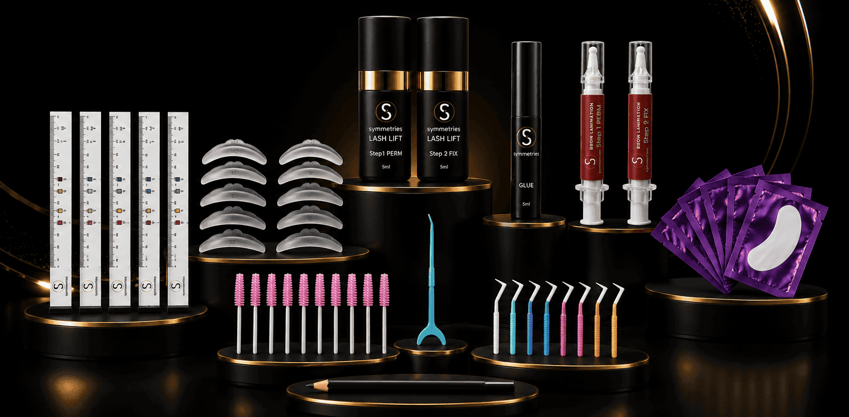 εικονα που δειχνει τι περιλαμβάνει το κιτ Brow lamination & lash Lift Online Σεμινάριο 1 (1)