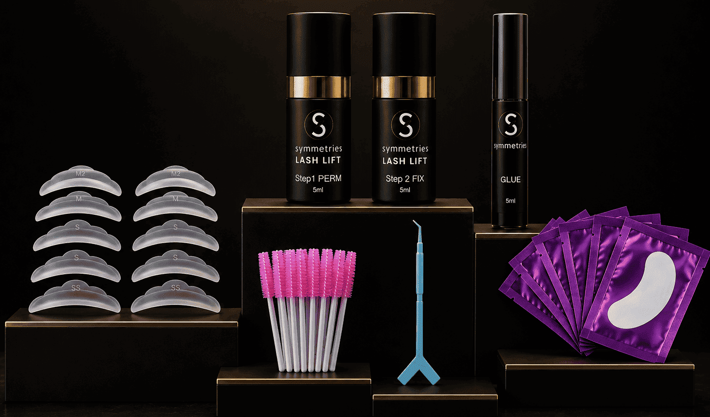 φωτογραφία με το τι περιλαμβάνει το κιτ Lash Lift για το Online Σεμινάριο (1)